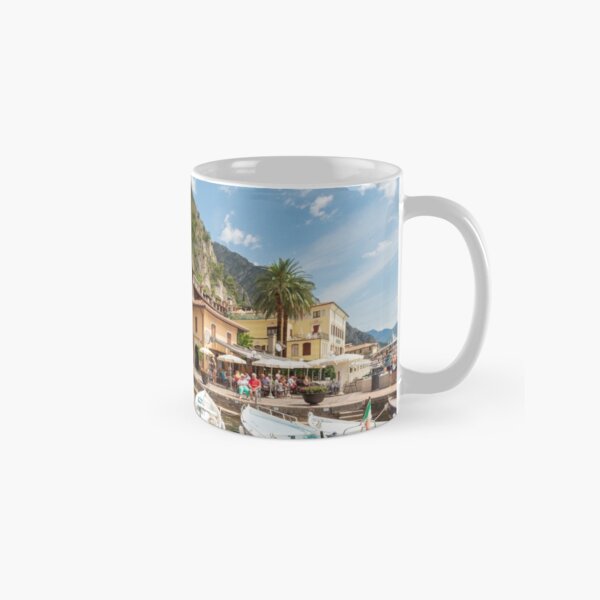 Item preview, Limone - Lake Garda Old harbour with colourful boats designed and sold by Chris Warham.