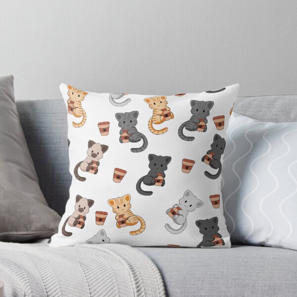 Artikelvorschau, Katzen und Kaffee Muster entworfen und verkauft von BiscuitSnack.