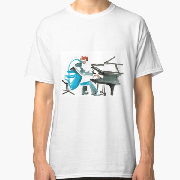 Pianist Musician Expressive Drawing Classic T-Shirt