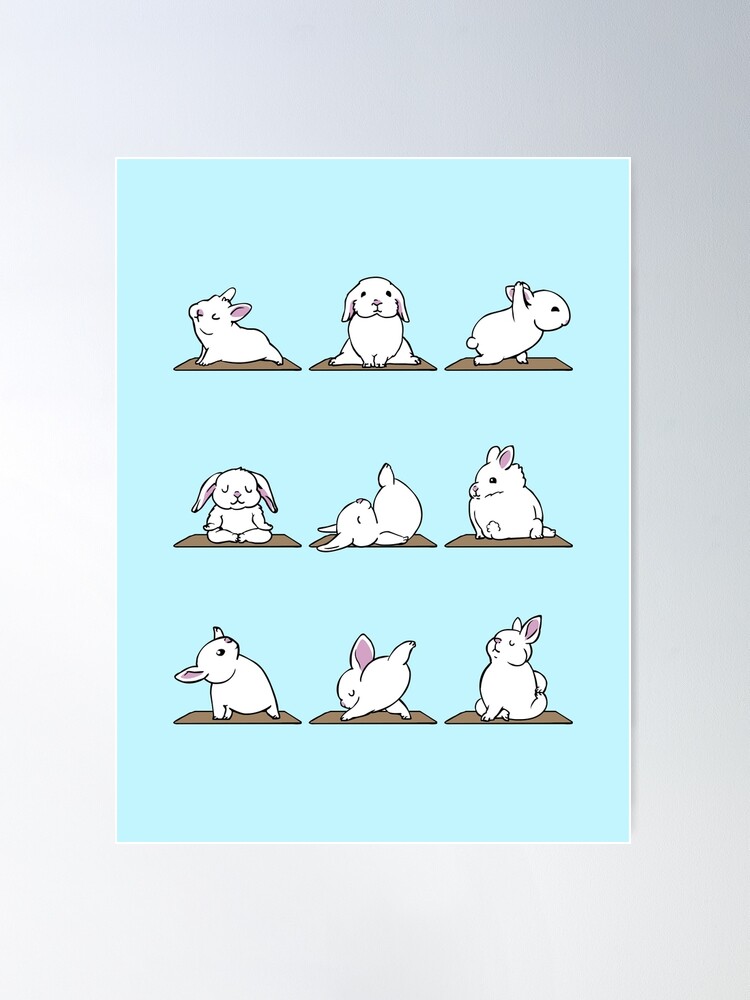 Bunnies Yoga | Poster