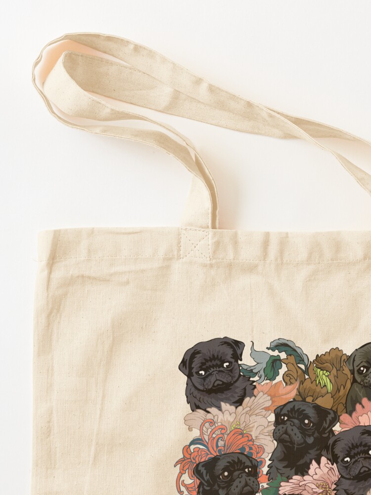 Alternate view of Because Black Pug Tote Bag