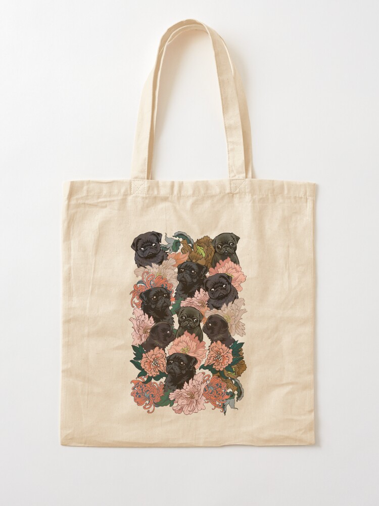Alternate view of Because Black Pug Tote Bag