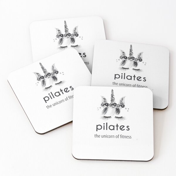 Item preview, Pilates Unicorn of Fitness in Black White n Silver designed and sold by ClaudiaFlores.