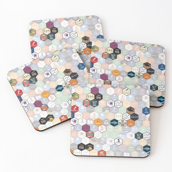 Item preview, R hex fabric (small hexes) designed and sold by ameliamn.