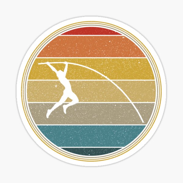 "Retro Pole Vault " Sticker for Sale by TrendJunky Redbubble