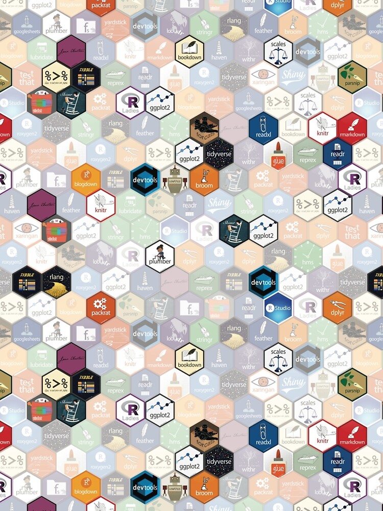 R hex fabric (small hexes) by ameliamn