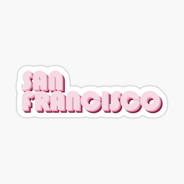 Pink-Red San Francisco Sticker