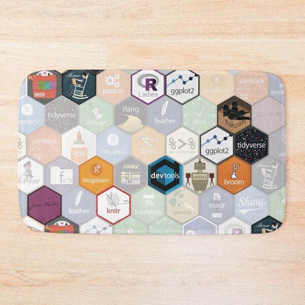 Item preview, R hex design (large hexes) designed and sold by ameliamn.
