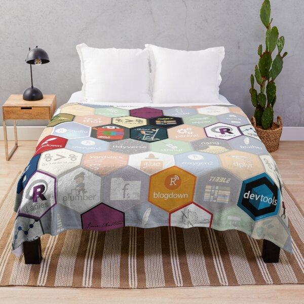 Item preview, R hex design (large hexes) designed and sold by ameliamn.