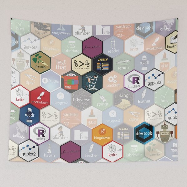 Item preview, R hex design (large hexes) designed and sold by ameliamn.