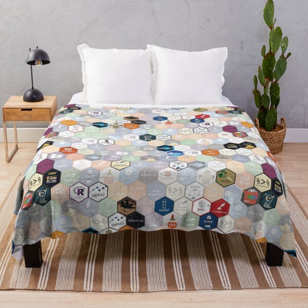 Item preview, R hex fabric (small hexes) designed and sold by ameliamn.