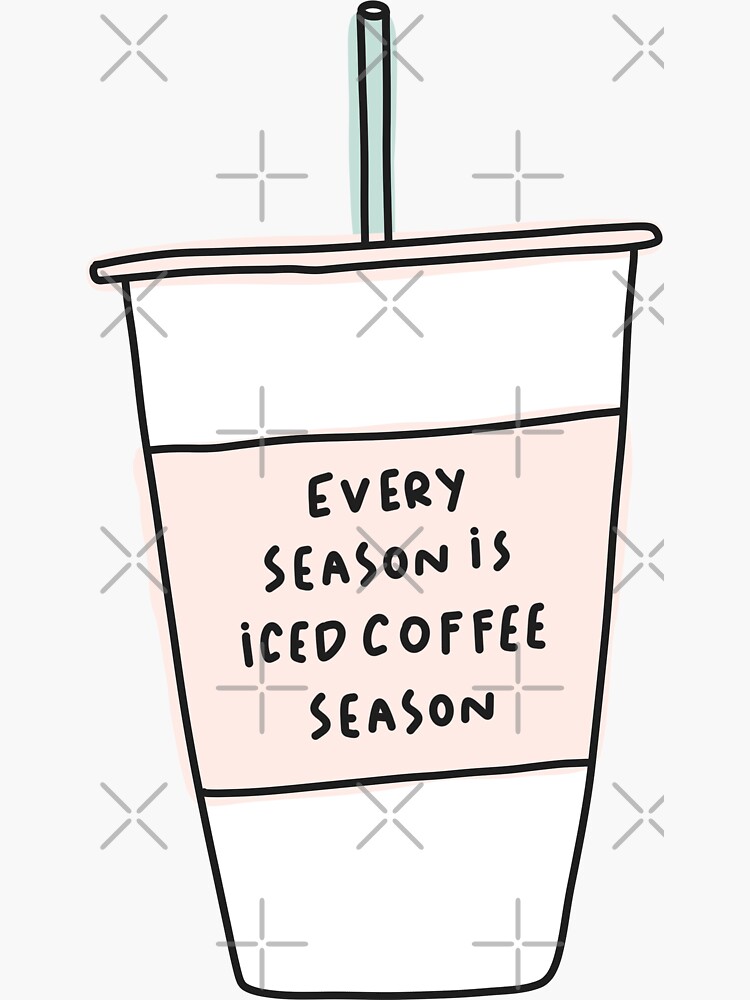 Cute Kawaii Iced Coffee Sticker for Sale by LineFriend