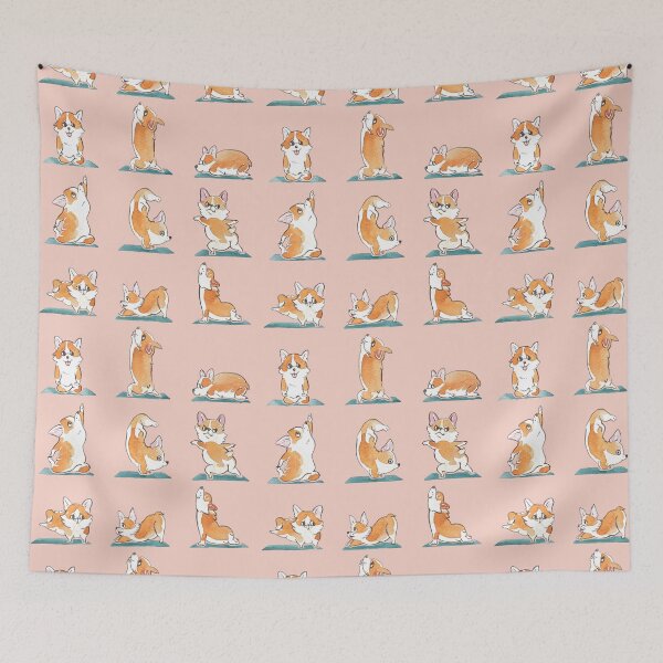 Item preview, Corgi Yoga Watercolor designed and sold by Huebucket.