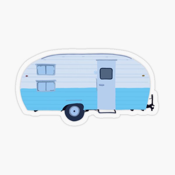 Vintage Camper Transparent Sticker