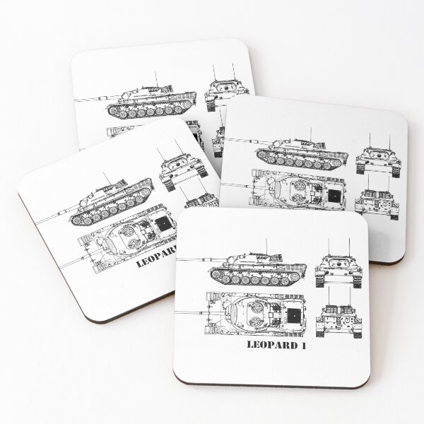 Item preview, Leopard Battle Tank - Line Drawing designed and sold by BERGULATOR.