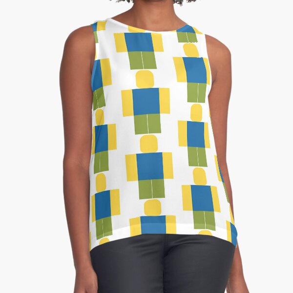Roblox Minimal Noob T Pose Sleeveless Top By Jenr8d Designs Redbubble - noob muscle roblox