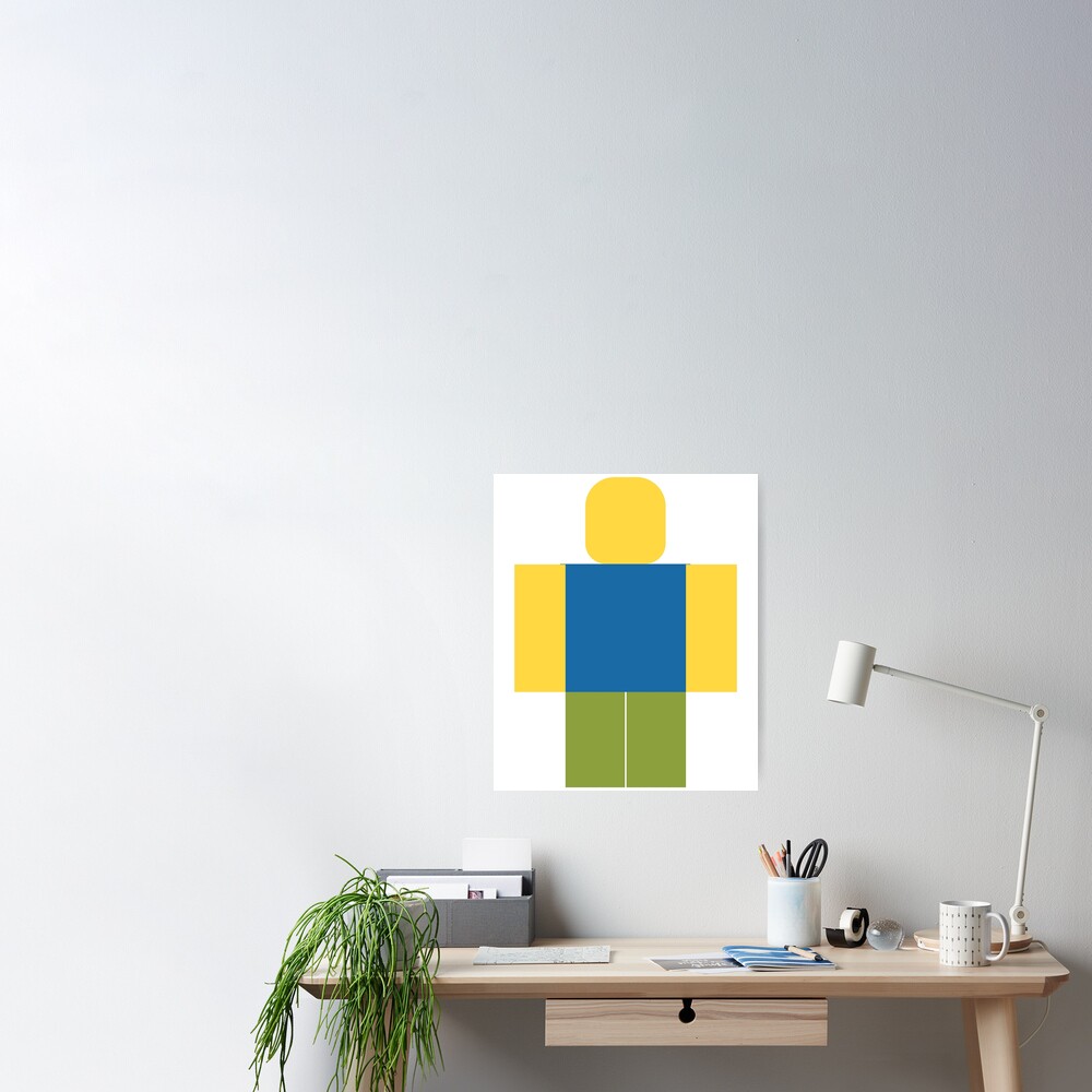 Roblox Minimal Noob Poster By Jenr8d Designs Redbubble - roblox noob t pose art board print by smoothnoob redbubble