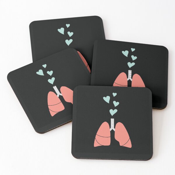 Item preview, Coral lungs and mint hearts designed and sold by Petits Pixels.