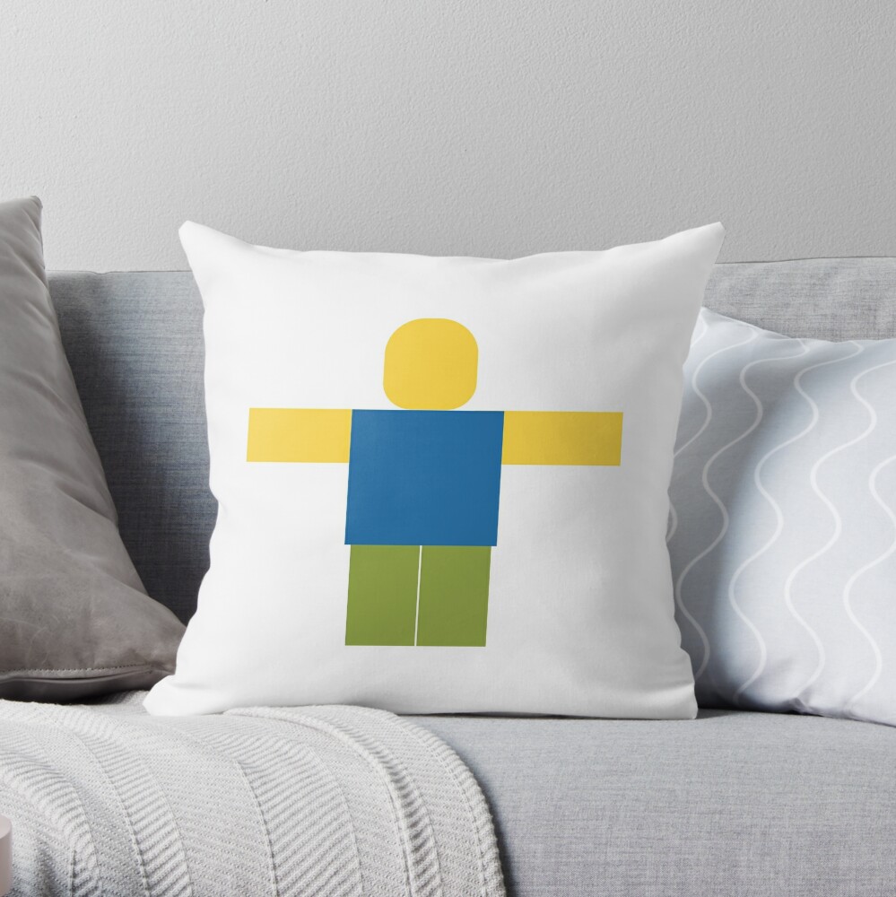 Roblox Minimal Noob T Pose Throw Pillow By Jenr8d Designs Redbubble - roblox minimal noob t pose sleeveless top by jenr8d designs