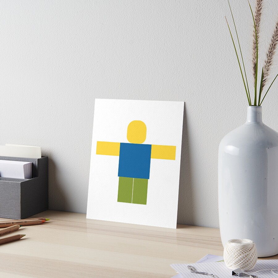 Roblox Minimal Noob T Pose Art Board Print By Jenr8d Designs - roblox minimal noob duvet cover by jenr8d designs redbubble