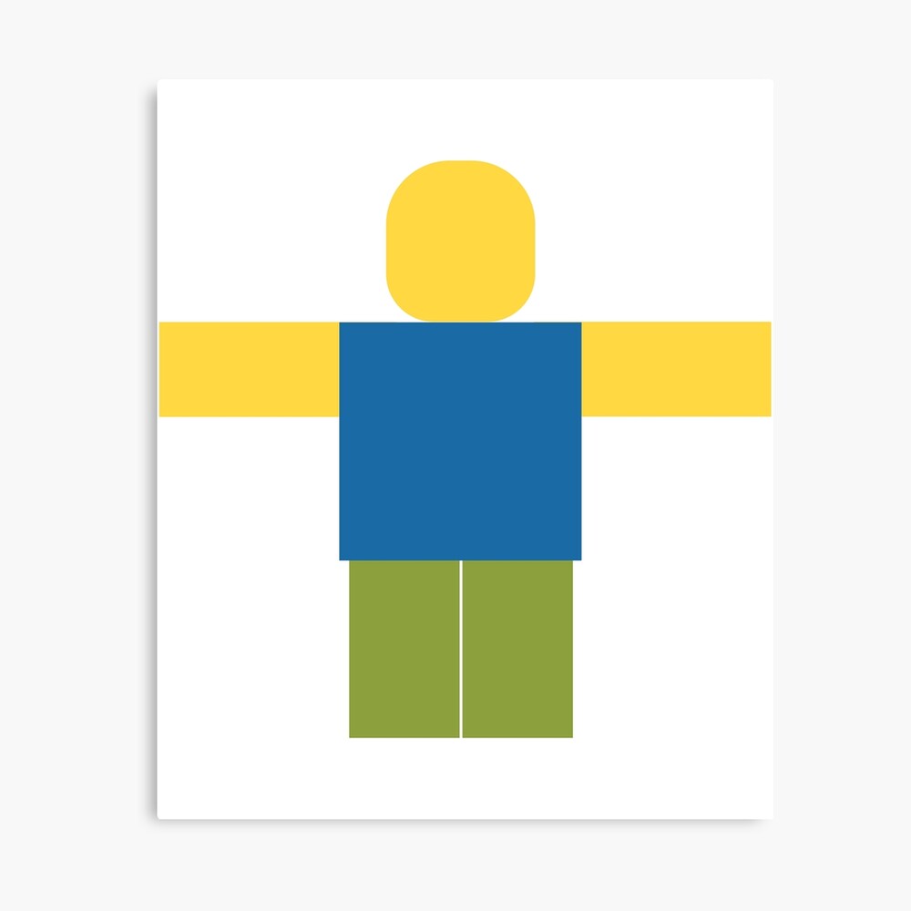 Roblox Minimal Noob T Pose Metal Print By Jenr8d Designs Redbubble - ceo of roblox tpose