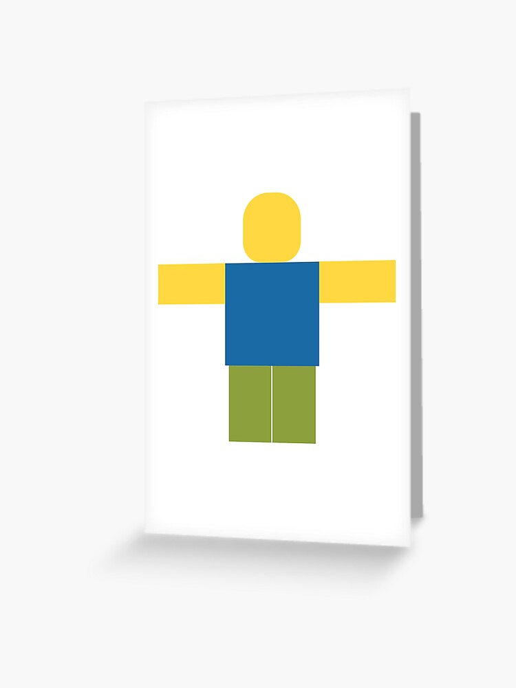 Roblox Minimal Noob T Pose Greeting Card By Jenr8d Designs Redbubble - roblox noob t pose