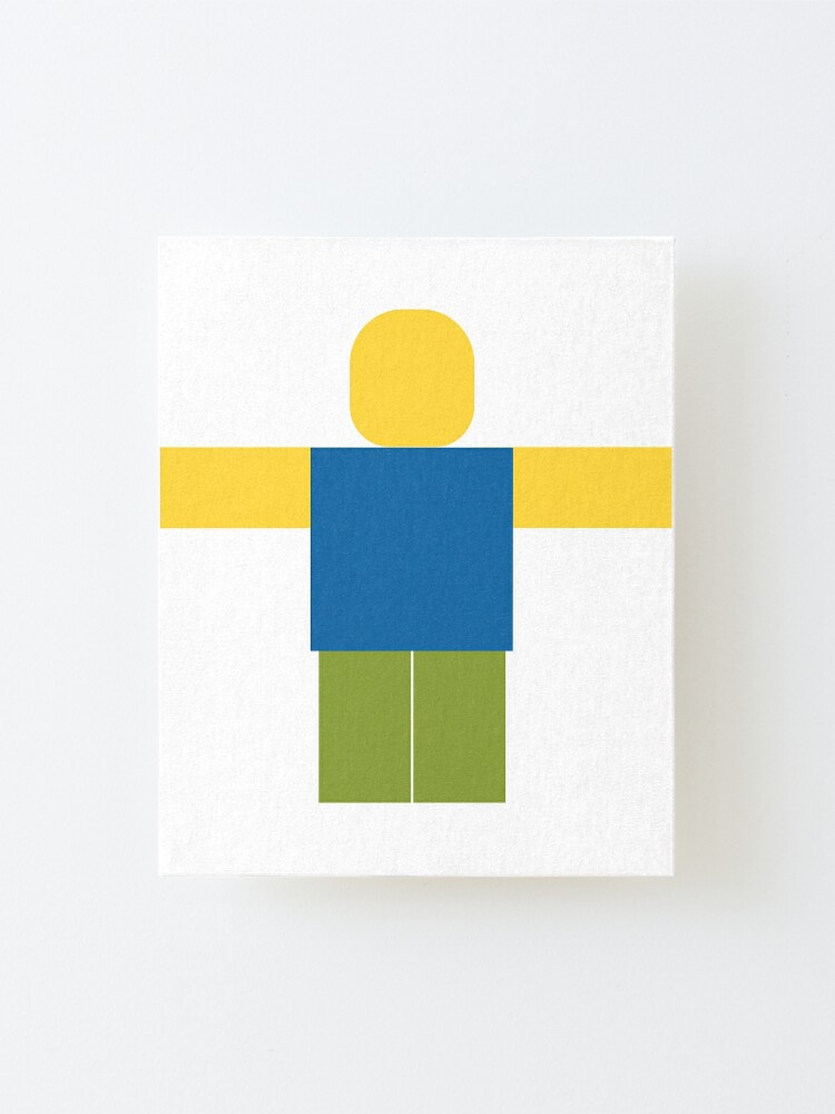 Roblox Minimal Noob T Pose Mounted Print By Jenr8d Designs Redbubble - noob t pose roblox