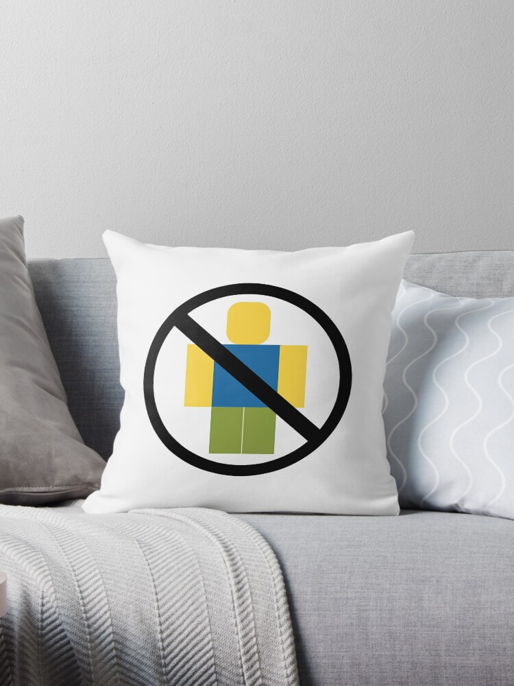 Roblox Keep Out Noobs Throw Pillow By Jenr8d Designs Redbubble - roblox keep out noobs poster