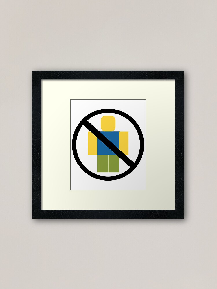Roblox Keep Out Noobs Framed Art Print By Jenr8d Designs Redbubble - roblox keep out noobs poster