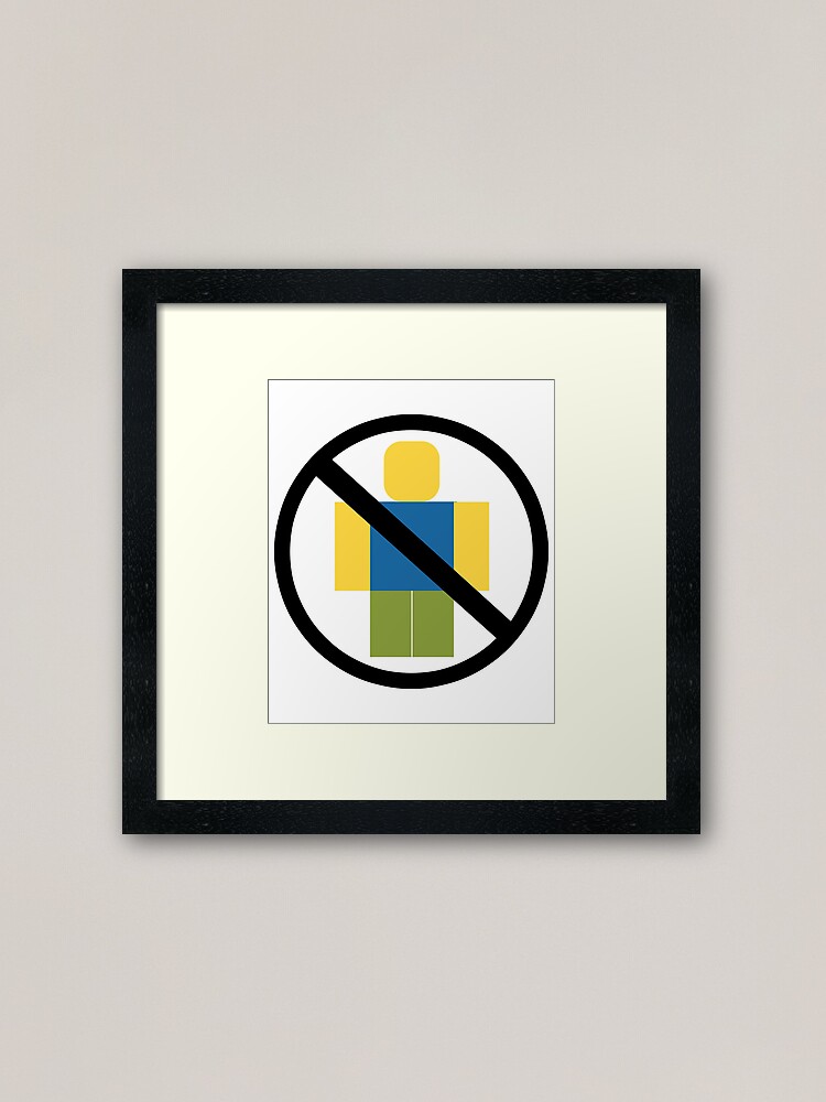 Roblox Keep Out Noobs Framed Art Print By Jenr8d Designs Redbubble - roblox print out