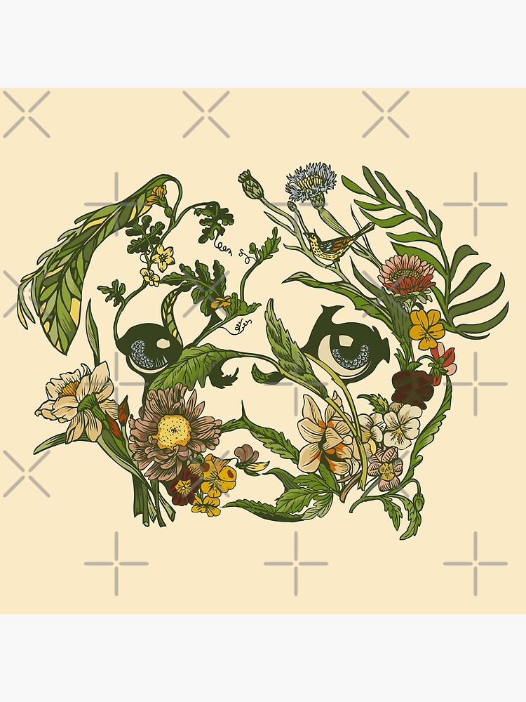 Botanical Pug by Huebucket