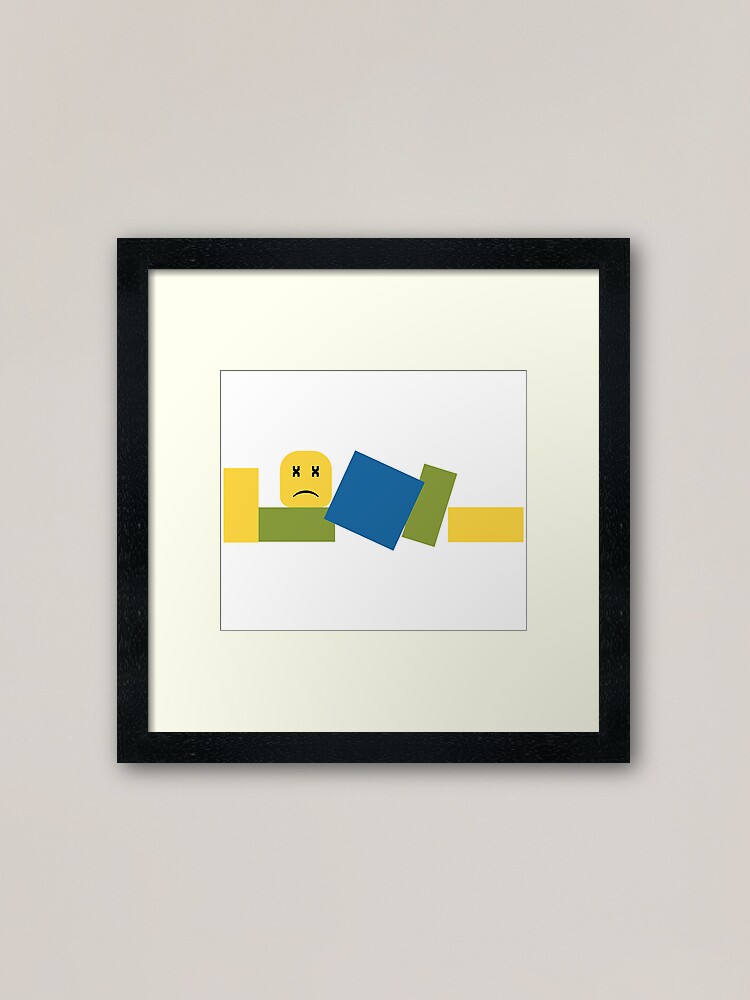 Roblox Broken Noob Framed Art Print By Jenr8d Designs Redbubble - roblox where s the noob harpercollins