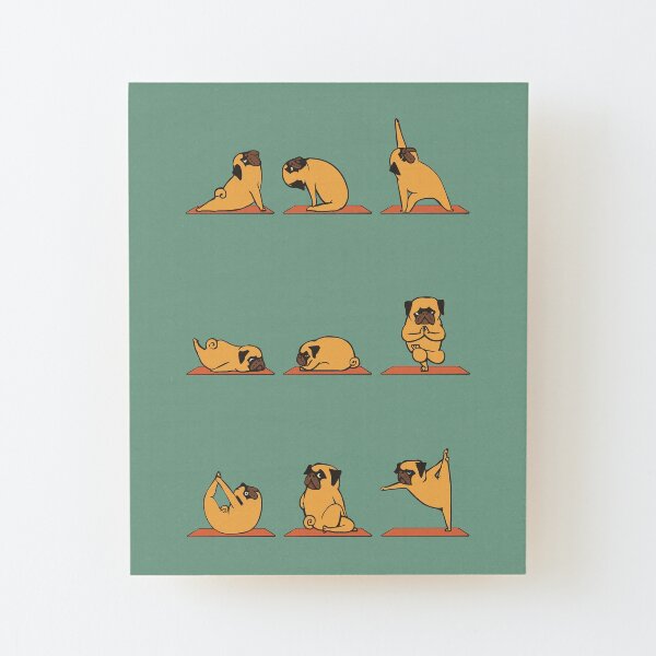 Pug Yoga T-shirt broma Fitness Cachorro Perro formación Pilates Divertido Regalo De Cumpleaños