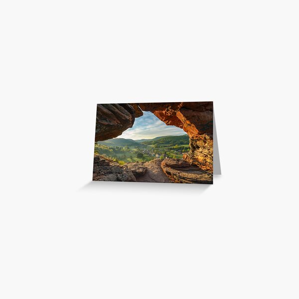 Obersteinbach vue à traver l'arche du Wachtfels Carte de vœux