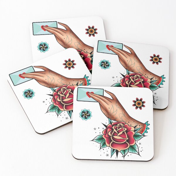 Item preview, traditional old school tattoo hand designed and sold by Adamova.