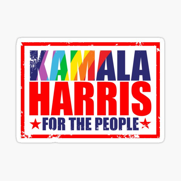 Item preview, Kamala Harris For the People lgbtq rainbow pride political designed and sold by hadleydesigns.