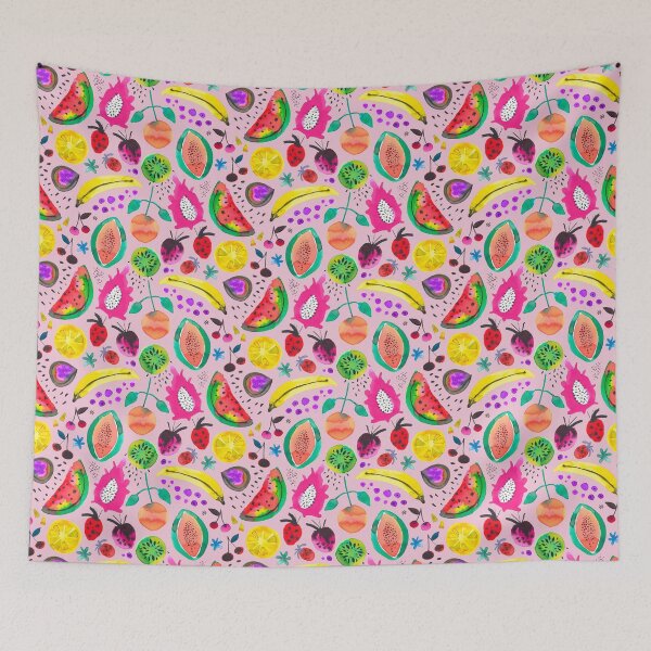 Item preview, Tropical Fruits Papaya Pitaya Pineapple Coconut designed and sold by ninoladesign.