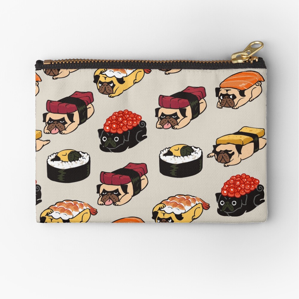 Sushi Pug Zipper Pouch