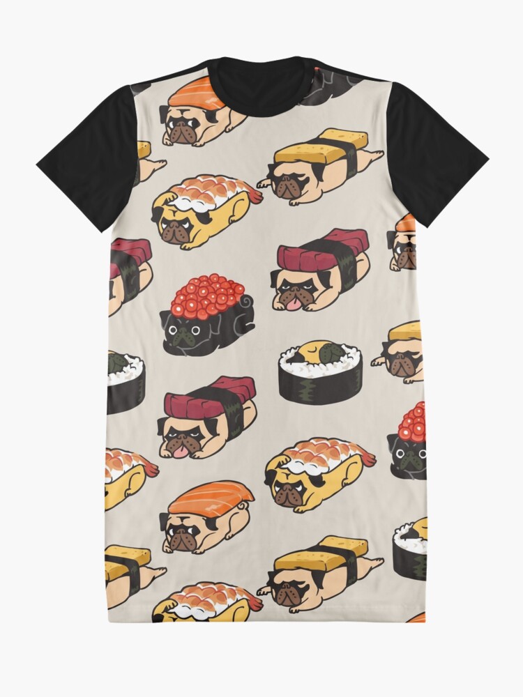 Alternate view of Sushi Pug Graphic T-Shirt Dress