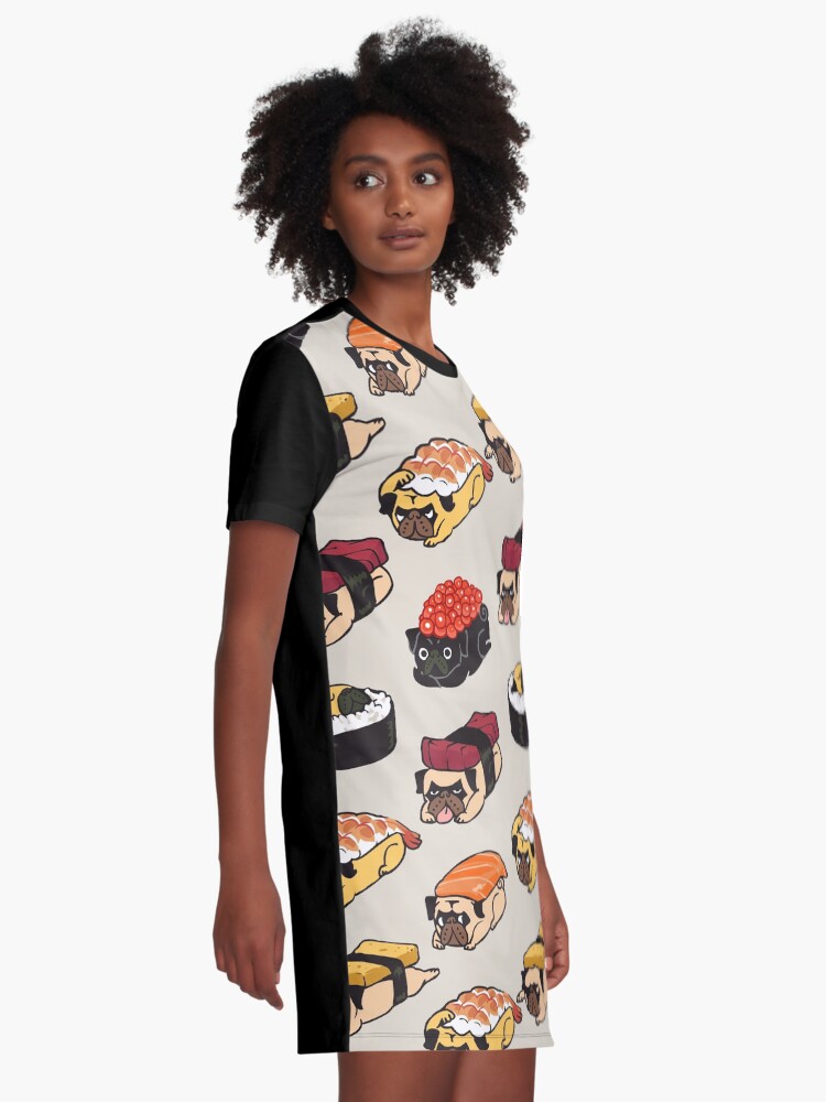 Alternate view of Sushi Pug Graphic T-Shirt Dress