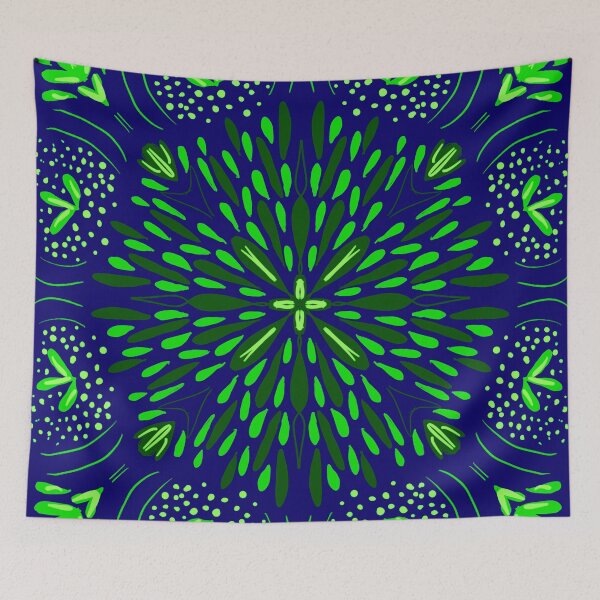 Item preview, Blue Green Star Flower designed and sold by roseglasses.