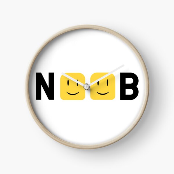 Roblox Minimal Noob Clock By Jenr8d Designs Redbubble - roblox noob for the holidays by jenr8d designs roblox design noob