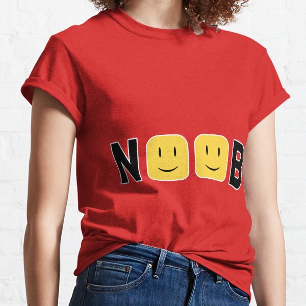 Noob Roblox T Shirts Redbubble - roblox oof noob head meme roblox t shirt teepublic