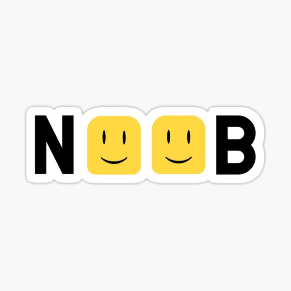 Noob Stickers Redbubble - roblox noob tube