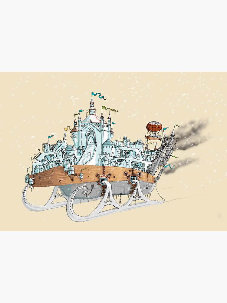 Thumbnail 2 of 2, Greeting Card, Mortal Engines: Anchorage Closeup designed and sold by sketchydoodle.