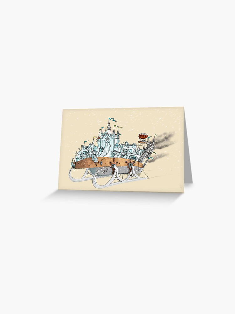 Thumbnail 1 of 2, Greeting Card, Mortal Engines: Anchorage Closeup designed and sold by sketchydoodle.