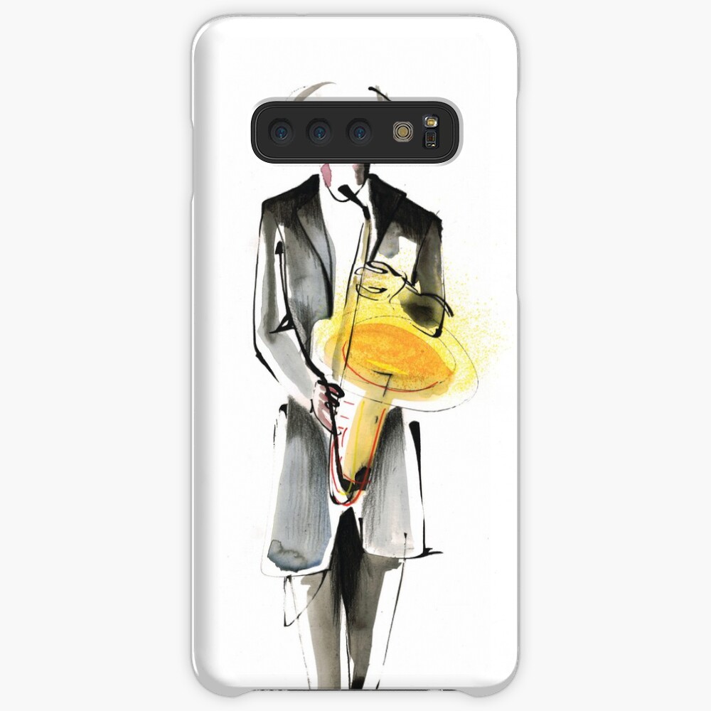 Saxophonist Musician Drawing Case & Skin for Samsung Galaxy