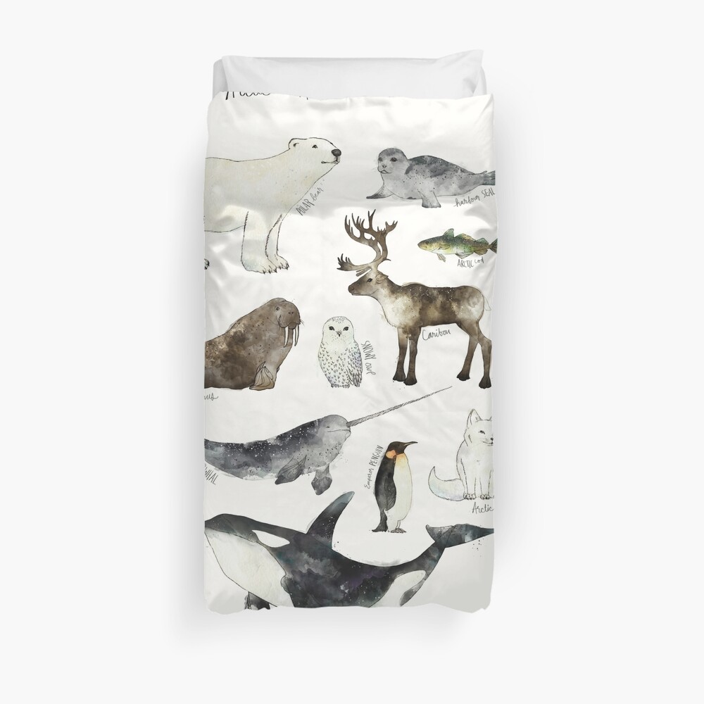 Arctic & Antarctic Animals Duvet Cover