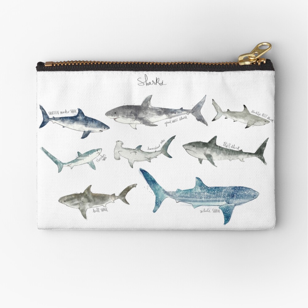 Sharks Zipper Pouch