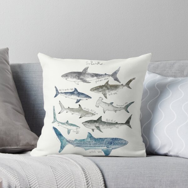Vista previa del artículo con la obra «Tiburones», diseñado y vendido por Amy Hamilton.